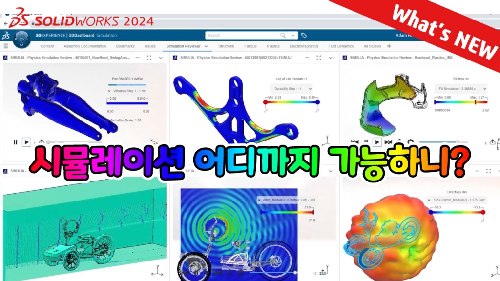 SOLIDWORKS 2024 What's NEW : 설계 역량 향상 (모두를 위한 강력한 시뮬레이션)